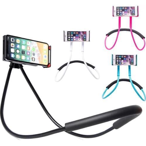 Neckband Phone Holder Universal 360 Degree Rotation Flexible Neckband Phone Holder Stand Strap Bracket 2020