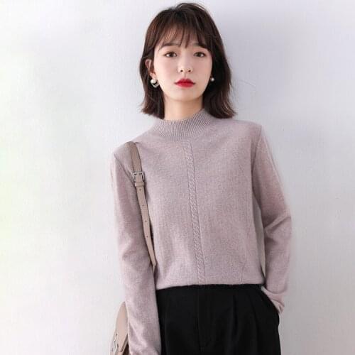 Adishree 2021 woman winter 100% Cashmere sweaters and autumn knitted Pullovers High Quality Warm Female thickening Turtleneck