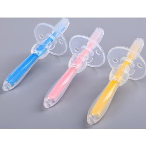 1pc Silicone Baby Teether Teeth Training Tool Kids Toothbrushes Newborn Baby Infant Dental Oral Care Brush Tool Soft Chew Toy