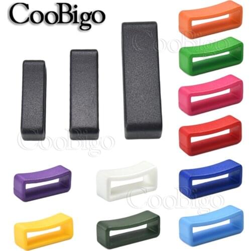 10pcs Colorful Belt Loop Keeper Strap Buckles for Watchbands Harness Backpack Straps Dog Collar DIY Accessories 18mm 20mm 27mm