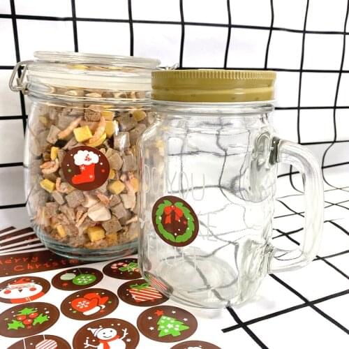 160pcs/lot Cute Merry Christmas Santa Claus Deer Decorative Round Adhesive sealing stickers Stationery School Supplies