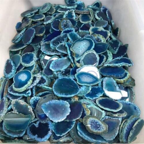30-50mm Natural Agate Geode Polished Irregular Crystal Slice Stone Diy Pendant Mineral Home Decoration Styles