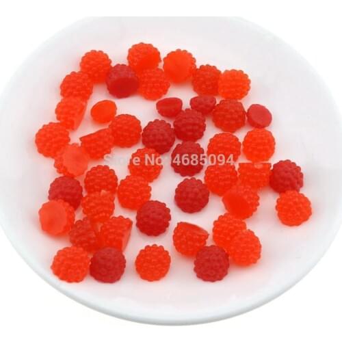 Gresorth 50 PCS Artificial Red Raspberry Slice Fake Strawberry Fruits Decoration Photography Props