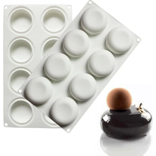8 Oblate Shape Silicone Mold for Baking Form French Dessert Mousse Moulds Chocolate Cake Mold Cake Decoration Tool