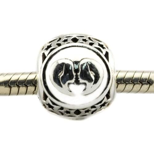 Gemini Star Sign Charms 925 Sterling Silver Beads for Women DIY Jewelry Making Fits Original Bracelet Berloques kralen