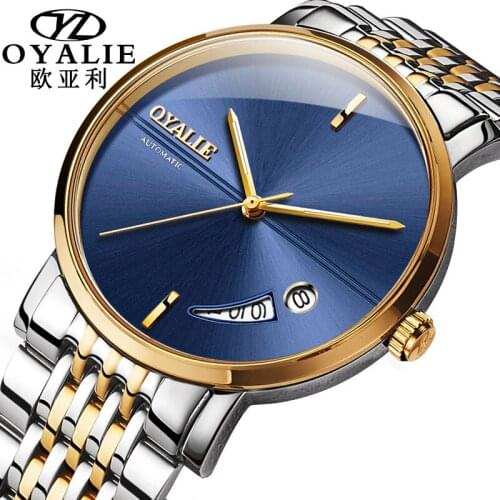 Men Watches Top Luxury Brand Mechanical Watch Men Chronograph Water Resistant WristWatch Man Stainless Steel Date Clock