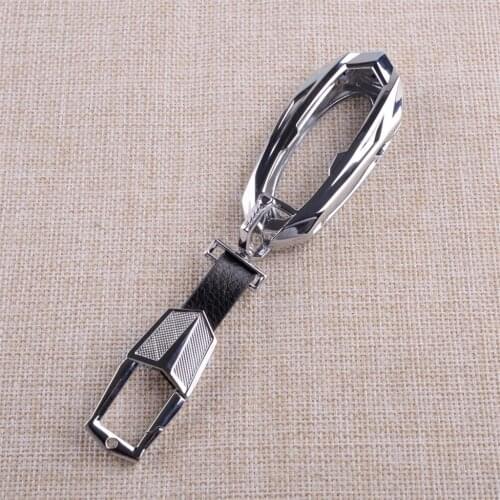 Car Silver Metal Alloy Key Case Fob Chain Holder Cover Fit For Nissan Rogue X-Trail Sport Qashqai Murano Note Latio 370Z Altima