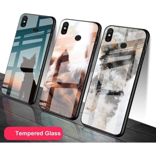 Yorkshire terrier dog Tempered Glass Phone Case For Redmi Note 5 6 7 8 9 Pro Note8T Note9S Redmi8 9 Cover Shell
