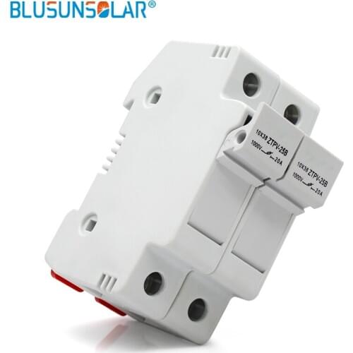 100pcs 1000V DC 10x38mm Solar PV Double Fuse Holder Double DC Fuse Holder for Solar System Protection