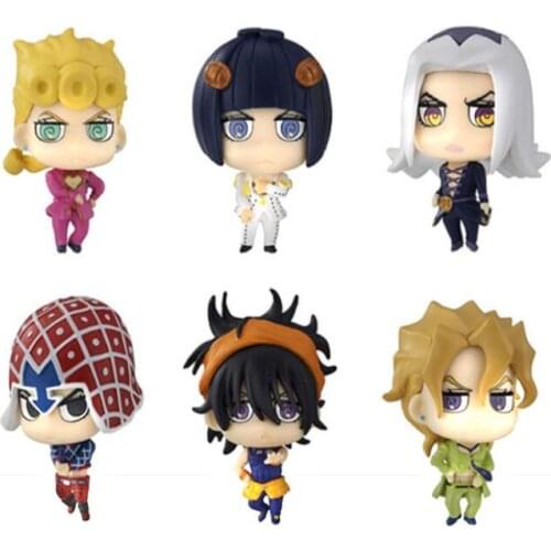 5cm 6pcs/set JOJOs Bizarre Adventure Giorno Giovanna Bruno Bucciarati Action figure toys doll Christmas gift no box