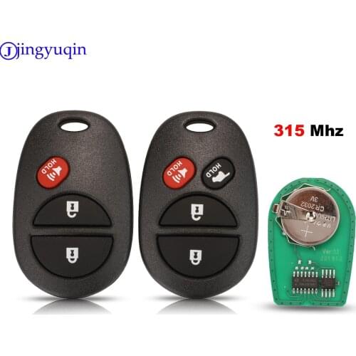 Jingyuqin 315 Mhz Remote Car Key For Toyota Tacoma HIGHLANDER SEQUOIA Sienna Tundra 3/4 Buttons