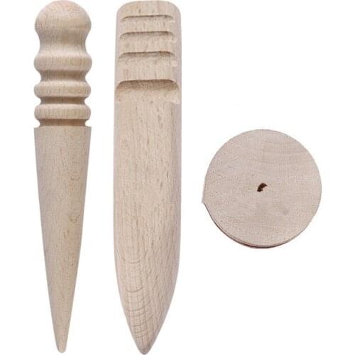 Round Bar + Flat Bar + Round Cake Polishing Trimming Wood Bar Leather Craft For Leather Craft Wood Slicker Accessories