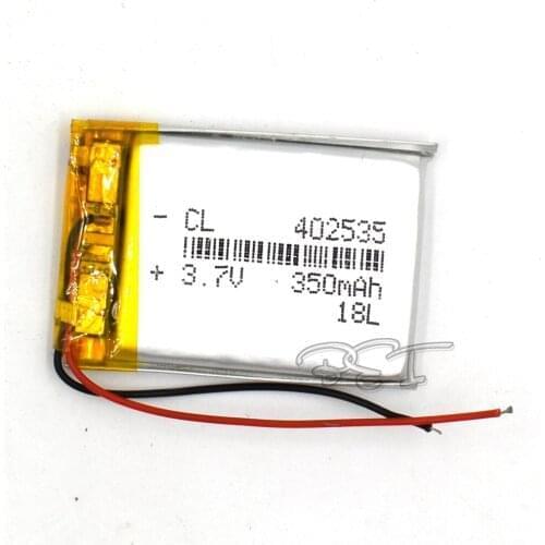 3.7V lithium Navigator Rechargeable Li-polymer battery 402535 350mAh Li-Po MP4 batteries GPS MP3 MP5 Li-ion Cell Speaker