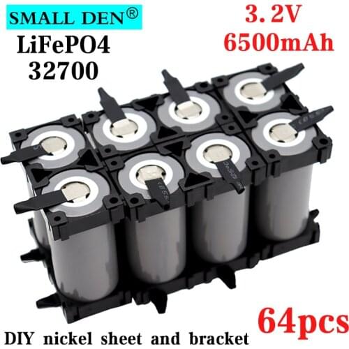 3.2V 32700 6500mAh lifepo4 Rechargeable battery 35A continuous discharge maximum 55A high-power battery DIY nickel sheet+bracket