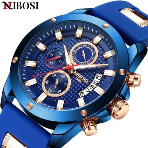 NIBOSI Men's Watch With Double Dial