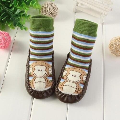 Sock Shoes Baby Home Slippers Baby Boy Home Indoor Socks anti slip Newborn Warm Rubber Soled Socks Infant Girls Slipper