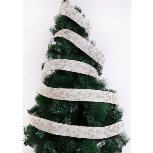 New Christmas Tree Decor Imitation Hemp Party Ribbon High Quality White Ornament Hanging Tulle Lace Belt DIY Decoration Supplies