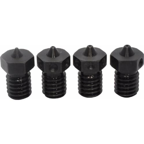 Top Quality 4pcs A2 Hardened Steel Nozzles V6 Nozzle For Prusa I3 MK3 MK2.5 MK2 Printing PEI PEEK or Carbon Fiber Filament