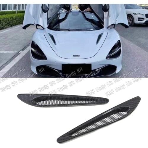 Carbon Fiber Front Hood Vents for Mclaren 720S carbon fiber front hood scoops for 720S front hood trim