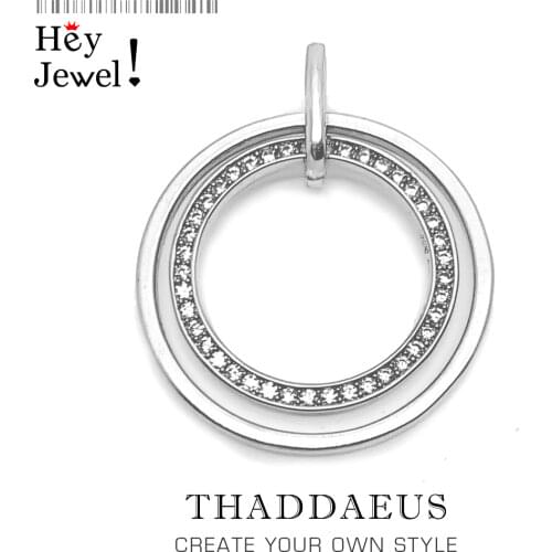 Pendant Circles Pave,2019 Brand New Fashion Glam Jewelry Europe Bijoux 925 Sterling Silver Accessories Gift For Soul Woman