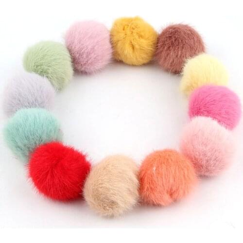 Pom Pom Ball 25mm 35mm Imitation Fur Mink Pompoms 2.5cm 3.5cm Lovely Fluffy Pompon DIY For Garment Scarves Sewing Supplies