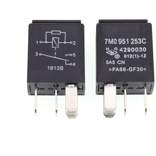 2PCS original No. 404 5pin car relay for Volkswagen Audi Lavida Polo New Passat Tiguan 7M0 951 253 C