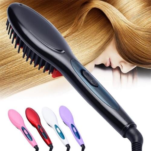 Hair Brush Fast Hair Straightener Comb Electric Brush Comb Irons Auto Straight Hair Comb Brush Wet & Dry Hair Care Tool 20#825