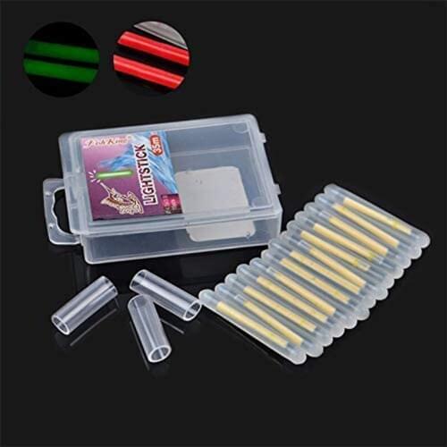 New 15Pcs/set Portable Luminous Fishing Fluorescent Lightstick Light Night Fishing Float Dark Glow Sticks Red Green Color