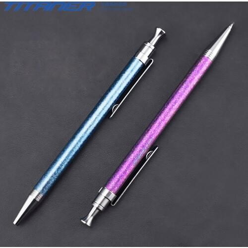 TITANER Titanium Alloy Ballpoint Click Pen Tactical Mechanical Pen EDC Pen Suit for Girl