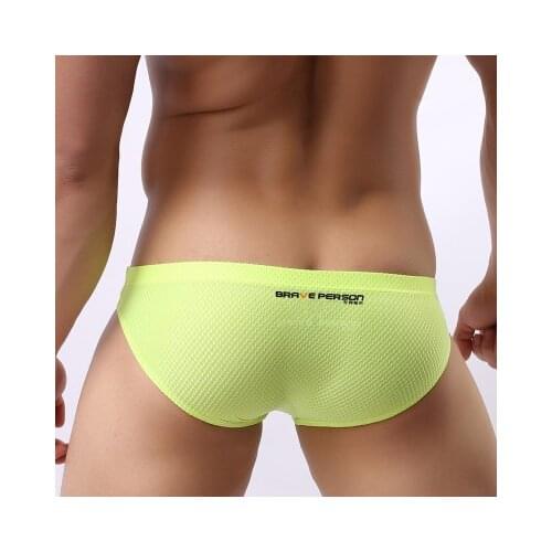New Arrival 2017 BRAVE PERSON Brand Male Underwear Men Briefs Mens Sexy Underpants Low-waist High Fork Nylon breathe underpants