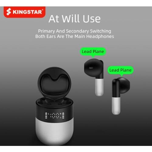 KINGSTAR 9D HiFi TWS Real LED Battery Display Wireless Bluetooth Earphones With HD Mic For Iphone Huawei Xiaomi Touch Control