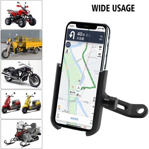 WUPP Universal Phone Holder QC 3.0 Motorcycle USB Charger Waterproof 12V MotorBike Mobile Phone Mount Power Adapter Mirror Mount