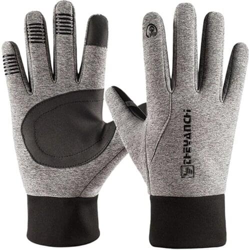 Winter Outdoor Sport Gloves Touchscreen Bicycle Bike Cycling Running Gloves For Men Women Windproof Simulated Warm Men