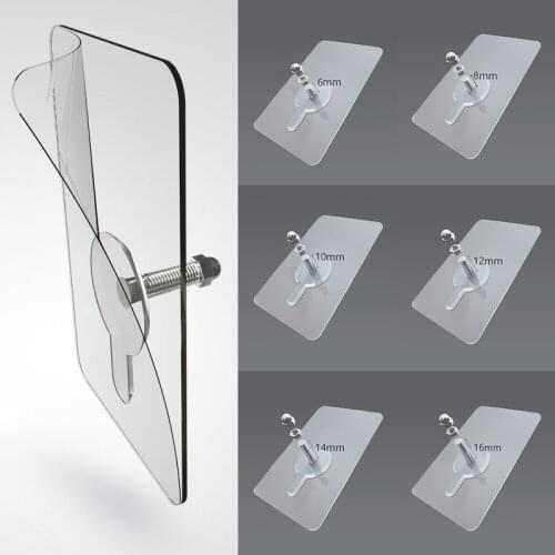 1PC Punch-free Wall Hooks Adhesive Strong Suction ABS Hanger Hook Up New