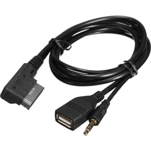 3.5mm AUX Audio Cable Music MDI AMI MMI Interface USB+Charger for A6L A8L Q7 A3 A4L A5 A1 S5 Q5 (Need For AMI Interface)