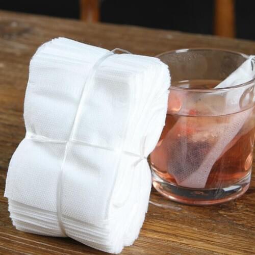 50pcs/set Empty Teabags String Heat Seal Filter Paper Herb Loose Tea Bag Kitchen Tea Tools