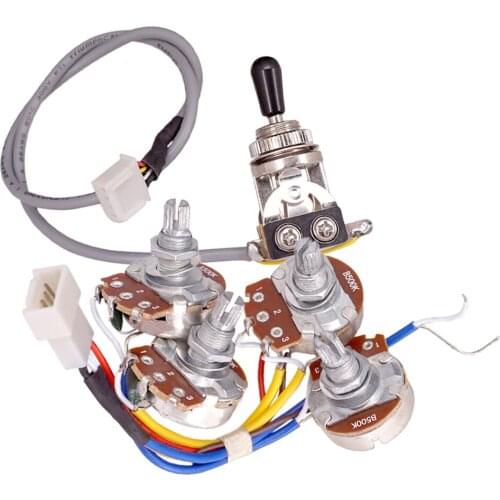 A500K B500K Wiring Harness Potentiometer Switch for Electric Guitar