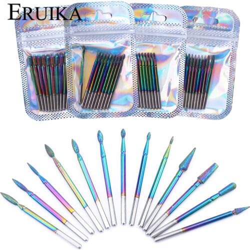 10pcs/Set Diamond Nail Drill Bits Milling Cutter Rotate Burr Pedicure Manicure Remove Dead Skin Professional Care Foot Tools