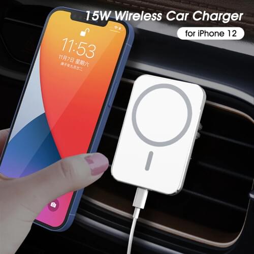 15W Magsafe Car Wireless Charger Airvent Mount Magnet Adsorbable Phone Car Holder For iphone 12 12 Pro Max 12 Mini Fast Charging