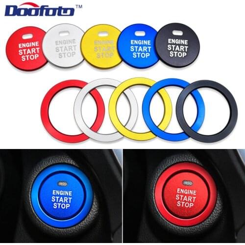 Car styling Engine Start Stop Button Rings Styling Stickers Auto Accessories For Subaru BRZ Impreza XV Forester Outback Legacy