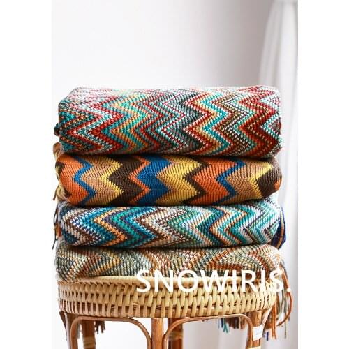 Bohemian Blanket Summer Air-Conditioning Cover Blanket Nap Blanket Bed & Breakfast Nap Blanket Bed Blanket Bed Runner Thick