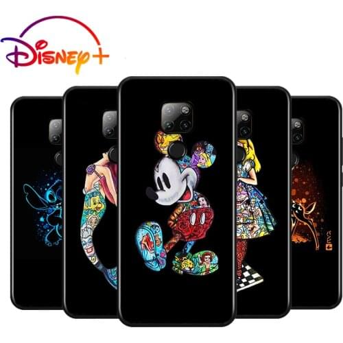 Disney Princess Marvel for Huawei Nova 5i P Smart 2021 2020 Z S Plus Mate 40 RS 30 20 10 Pro Lite 2019 2018 Black Phone Case