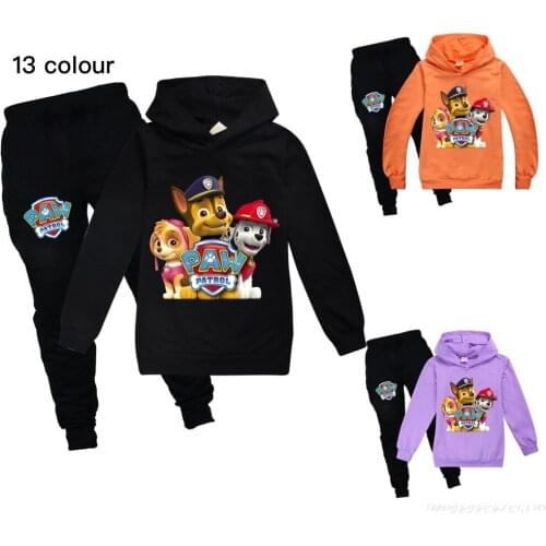 PAW PATROL Kids Clothes Toddler Boys Cartoon Outfits Baby Girls Spring Autumn Suits 2-16Years Children Clothing Hoodie And Pants