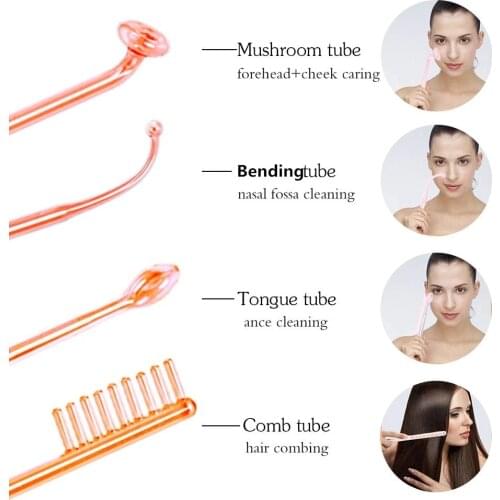 1 Pcs Mushroom Tube High Frequency Electrode Facial Spa Acne Skin Care 1 PC Wand Face care Replacement