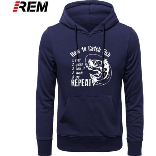 REM Hoodies, Sweatshirts Cool Funny Keep Calm and Fish on Men Fisherman How To Catch Carp Fishing Father