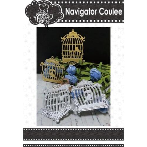 Metal cutting mold bird 2 bird cage graffiti scrapbook crafts stamp and mold paper card making New design in 2021