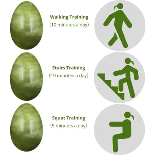 Natural Massager Stone Yoni Eggs Jade for Pelvic Muscle Exercise Vaginal Muscle Tightening Kegel Exerciser for Women