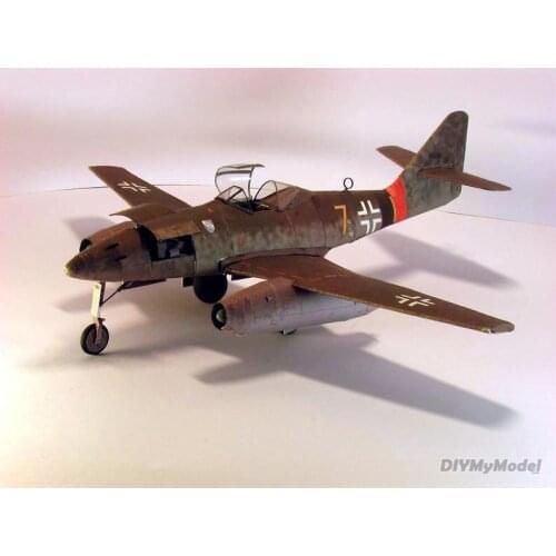 DIYMyModeI German me 262 Schwalbe fighter DIY Handcraft Paper Model KIT Handmade Toy Puzzles Gift Movie props