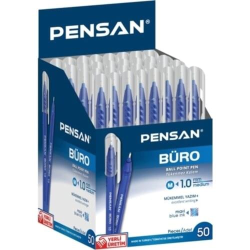 Pensan Office Blue Ballpoint Pen Fine Tip 50 Pcs Pen Pk22700011