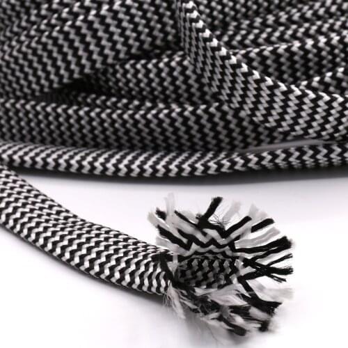 10M PP Braided Sleeving White Black 10MM Insulation Braided Sleeving Cable Sleeves Wire Gland Cables protection